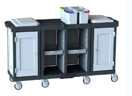 Hygienix H 2222 D4 - High-Capacity Housekeeping Trolley Hygienix H 2222 D4 - High-Capacity Housekeeping Trolley