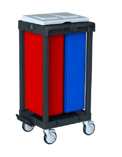 Hygienix W 092 - Dual-Stream Waste Sorting Trolley