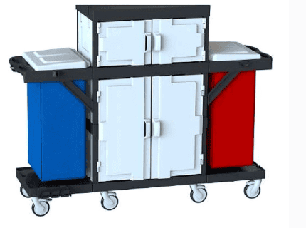 Hygienix H 1222 D0LKSB - High-Capacity Housekeeping Trolley