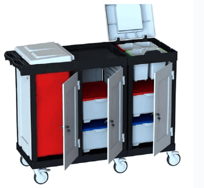 Hygienix R 1202 MSDBT4 - Professional Housekeeping Service Trolley