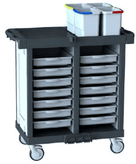 Housekeeping Medical Medication Cart Trolley Hygienix H 514 D3
