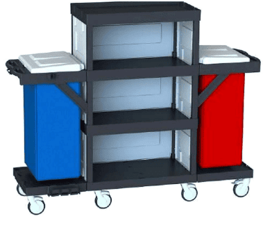 Hygienix H 1222 D0L3KSB - High-Capacity Housekeeping Trolley